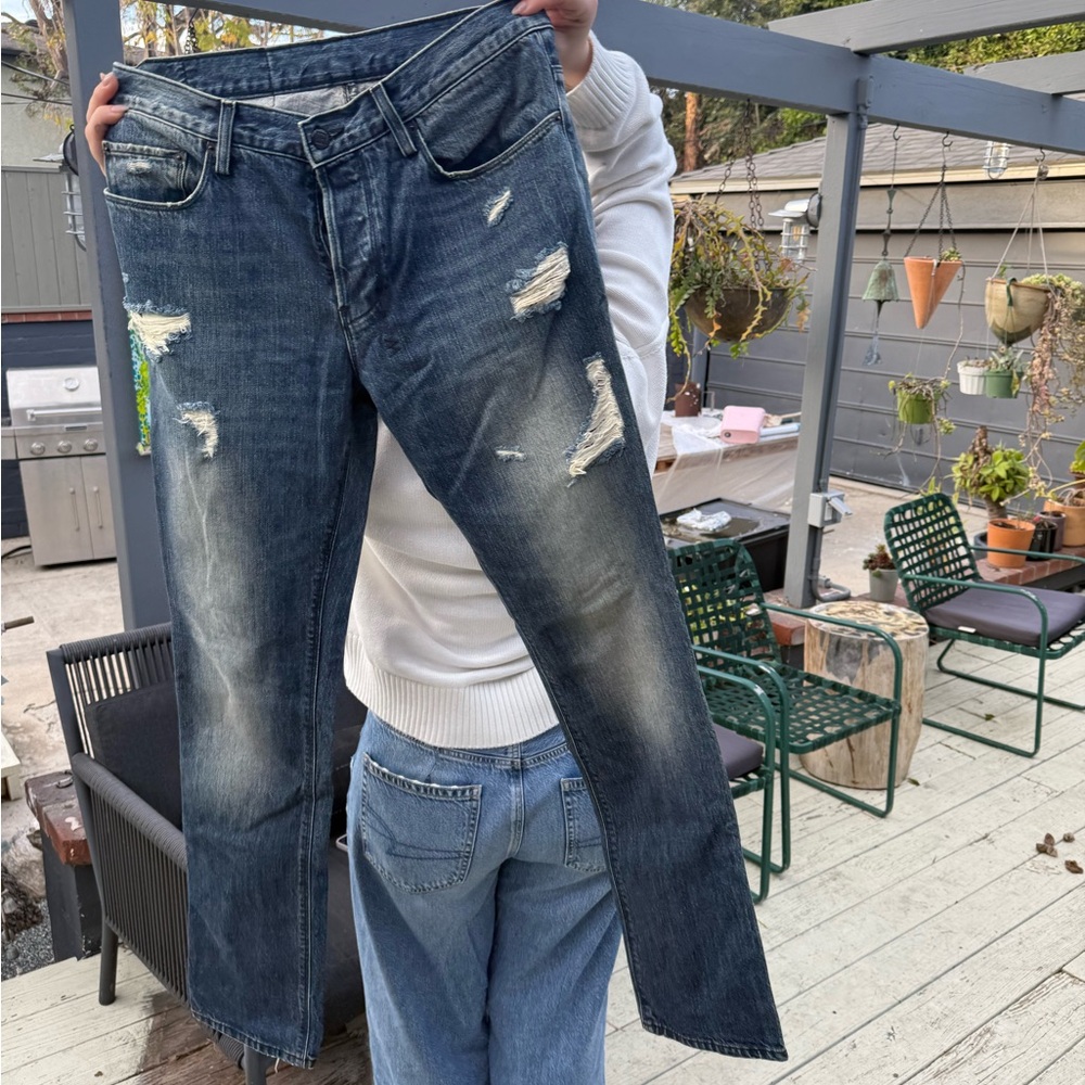 Ksubi Blue Straight Denim with Vintage Fading